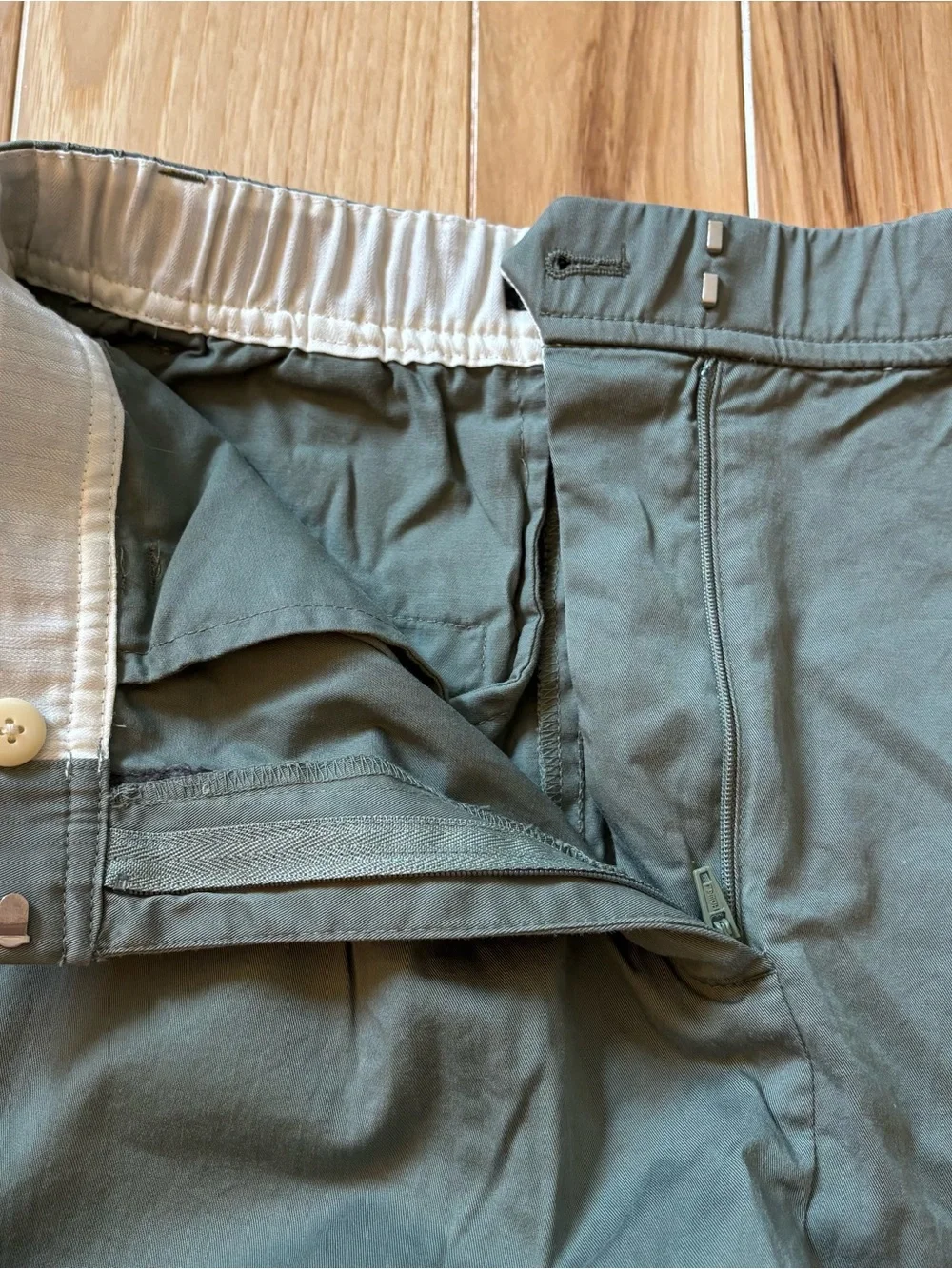 J. Crew Green High Rise Cotton Pants